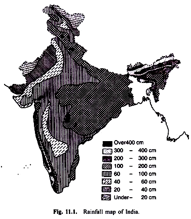 Rainfall Map of India