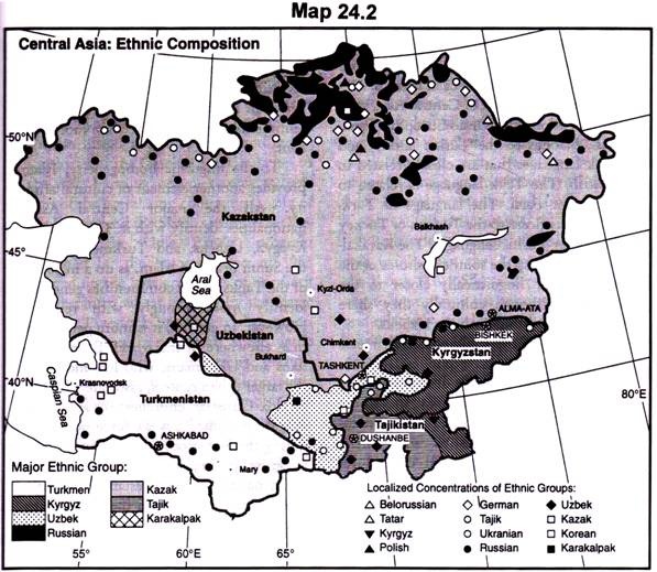 Central Asia: Ethnic Composition